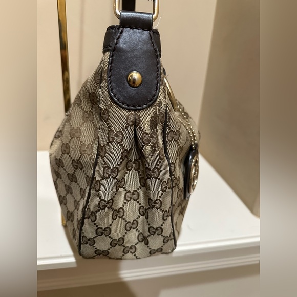 Gucci Brown Padlock GG interlocking Canvas Hobo - Picture 5 of 15